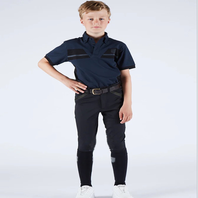 Little Boy Equestrian Pants With Pockets Kids Horse Riding Leggings Black