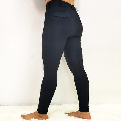 XXS - XL Womens Horse Riding Leggings Tights Black No Slip Silicone Printing Breeches