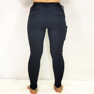 XXS - XL Womens Horse Riding Leggings Tights Black No Slip Silicone Printing Breeches