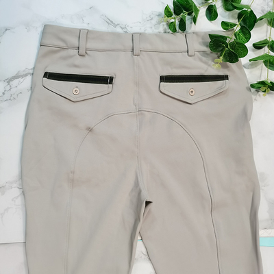 XS-XL Spandex / polyester Beige Active Stretch Men Horse Riding Leggings